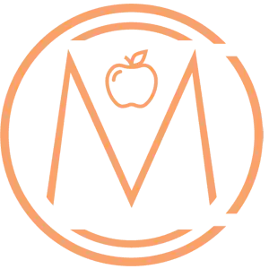 logo M majuscule et pomme